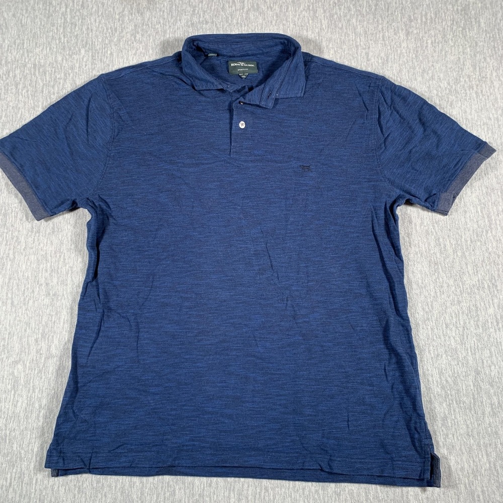 Rodd & Gunn Polo Shirt Mens 2XL Blue Sports‎ Fit Stretch Golf Casual Top